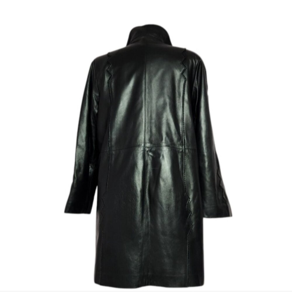 Alaska Vintage Button-Down Leather Jacket Size Sm… - image 3